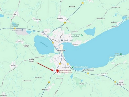 Karte mit Wegbeschreibung